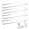 Acrylic Sheets, Rectangle, Clear, 330x76x9mm
