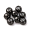 Brass Beads, with Rubber Inside, Slider Beads, Round, Gunmetal, 4x3mm, Hole: 0.5mm