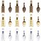 PandaHall About 120 Pcs Tibetan Style Alloy Glue on Flat Pad Bails Rectangle and Leaf Shape Pendants Charms Connector Hanger Length 21-26mm for Jewelry Making 3 Colors