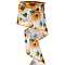 12 Yards Burlap Ribbons, with Iron Edge, Flower, 2-1/2 inch(64mm), about 12 Yards(10.9728m)/Roll