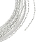 Aluminum Wire, Twisted Flat, for DIY Craft, Silver, 1mm, 18 Gauge, about 16.40 Feet(5m)/Roll
