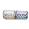 Electroplate Glass Beads, Column with L-shape Pattern, Colorful, 11.5~12x8~8.5mm, Hole: 1.2~1.4mm