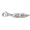Brass Magnetic Clasps Converter, with Lobster Claw Clasps, Column, Silver, 34x6mm