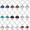 SUPERFINDINGS 18Pcs 9 Styles Tree of Life Keychain Natural Crystal Stone Handmade DIY Keychain Charm Pendant Gemstone Key Chain Charm for Handmade DIY Lucky Bag Charms Keyring