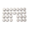 304 Stainless Steel Beads, Flat Round with Letter A~Z, Stainless Steel Color, 7x3.5mm, Hole: 1.6mm