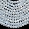 Crystal Glass Rondelle Beads Strands, Faceted, Seashell Color, 3.5x2.5~3mm, Hole: 1mm, about 138pcs/strand, 12.9 inch