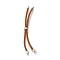 Nylon Twisted Cord Bracelet, with Brass Cord End, for Slider Bracelet Making, Sienna, 9 inch(22.8cm), Hole: 2.8mm, Single Chain Length: about 11.4cm