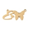304 Stainless Steel Pendants, Letter & Butterfly Charms, Letter E, 10.5x22.5x0.9mm, Hole: 1.2mm