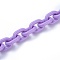 Acrylic Handmade Cable Chains, Oval, Purple, 19x14x4mm, about 39.37 inch(1m)/strand