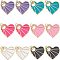 SUPERFINDINGS 12Pcs 6 Colors Heart Brass Enamel Charms Mini Love Gold Plated Dangle Charms 17x16mm Valentine Love Pendant with Loop Ring 3mm Inner Diameter for Jewelry Making