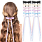 Big Bowknot Polyester Alligator Hair Clips, with Platinum Plated Alloy Clip, for Women Girls, Mixed Color, 255x84x9mm, 6 colors, 2pcs/color