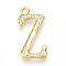 304 Stainless Steel Pendants, Letter Charms, Letter Z, 22.5x11x3mm, Hole: 1.6mm