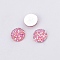 Druzy Resin Cabochons, Round, Pink, 10x3.3mm