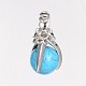Synthetic Turquoise Pendants G-D643-04-RS-1