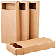 クラフト紙の折りたたみボックス  引き出しボックス  長方形  バリーウッド  16.3x24cm  完成品：22x10x4cm CON-WH0010-01I-C-1