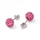 Sexy Valentines Day Gifts for Her 925 Sterling Silver Austrian Crystal Rhinestone Ball Stud Earrings Q286J071-2