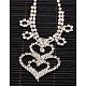 Iron Rhinestone Bridal Jewelry Sets: Necklaces SJEW-K007-02S-3