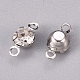 Platinum Tone Clear Color Brass Middle East Rhinestone Links connectors X-RSB019NF-2