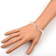 Glass Rondelle Bead Stretch Bracelets BJEW-JB01551-04-3