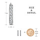 Boucles d'oreilles créoles huggie en argent sterling plaqué rhodium shegrace JE893A-03-2