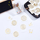 SUNNYCLUE 40 Sheets Copper Resin Stickers Resin Supplies Transparent Decorate Stickers with Holographic Clear Film for Resin Craft DIY Jewelry in Assorted Shapes DIY-SC0010-59-5