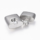304 Stainless Steel Magnetic Clasps with Glue-in Ends STAS-F130-62P-2
