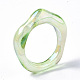 透明樹脂指輪  ABカラーメッキ  ミックスカラー  usサイズ6 3/4(17.1mm) RJEW-T013-001-E-7
