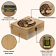 Cajas rectangulares de madera para recuerdos con tapas. CON-WH0101-004-3