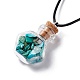 Star Wish Bottle Pendant Necklaces Set for Girl Women NJEW-FS0001-06-3