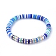 Handmade Polymer Clay Heishi Beads Stretch Bracelets BJEW-JB05300-2