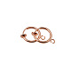Brass Clip-on Hoop Earring Findings KK-P102-01RG-1