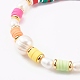 Bracelets extensibles en perles heishi en pâte polymère BJEW-JB06026-01-2
