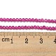 天然赤コランダム/ルビービーズ連売り  多面カット  ラウンド  2mm  穴：0.5mm  約180個/連  15.35インチ（39cm） G-L591-A01-01-4
