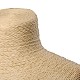 立体的なネックレスの胸像が表示されます  PUマネキンのジュエリーディスプレイ  籐でカバー  小麦  290x180x75mm NDIS-N001-02C-2
