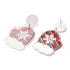 Boucles d'oreilles pendantes de Noël en acrylique avec 304 broche en acier inoxydable pour femme EJEW-D060-01F-1