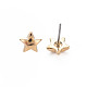 Boucles d'oreilles étoile pour femme EJEW-S213-03A-01G-RS-4