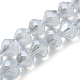 Electroplate Transparent Glass Beads Strands EGLA-I019-PL03-1
