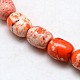 Natural Magnesite Barrel Beads Strands TURQ-L003-02-2