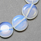 Плоские круглые опалитные опаловые каменные бисерные пряди G-S110-14mm-25-1