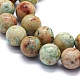 Natürliche peruanische türkisfarbene (Jaspis) Perlenstränge G-E561-11-10mm-AB-3