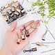 CHGCRAFT 24 Pcs Alloy Cord Ends Cord End Cap Glue-in End Cap Leather Cord for Necklace Cord Tassel Leather Kumihimo Jewelry Making with Bead Cap Bails and Curb Chains PALLOY-CA0001-10-3