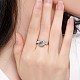 Simulated Diamond 925 Sterling Silver Finger Rings RJEW-BB71088-Q-4