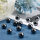 Round Non-magnetic Synthetic Hematite Beads Strands G-PH0012-01-10mm-5