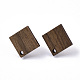 Accessoires de boucles d'oreilles en bois de noyer MAK-N033-004-2