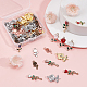 CREATCABIN 1 Box 66Pcs 13 Styles Alloy Rose Charms Colorful Enamel Flower Pendants Red Roses Floral Shape Dangle Vintage Pendant for Jewelry Making Charms Bracelets Earrings Findings ENAM-CN0001-07-4