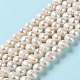 Fili di perle di perle d'acqua dolce coltivate naturali PEAR-E018-11-2
