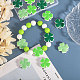 Chgcraft 15 pièces 3 couleurs trèfle perles de silicone écologiques de qualité alimentaire SIL-CA0002-90-4