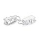 Brass Clear Cubic Zirconia Charms ZIRC-G170-10P-3