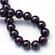 Baking Painted Pearlized Glass Pearl Round Bead Strands HY-Q330-8mm-20-4