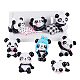 Arricraft mini decorazioni da banco in legno di pino naturale e simpatici set di decorazioni per panda in plastica DJEW-AR0001-05-1